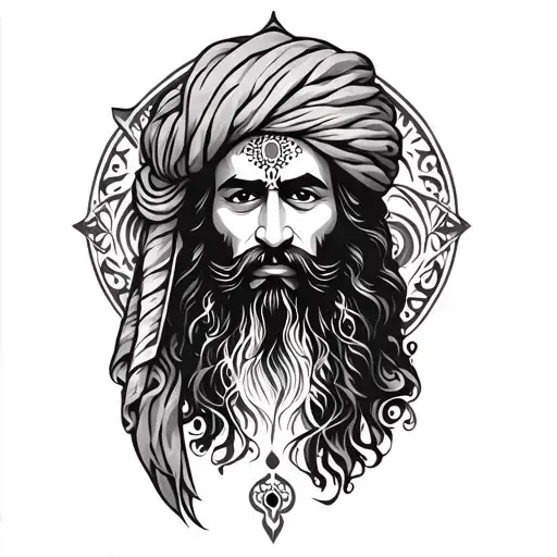 Baba sekh tattoo design idea