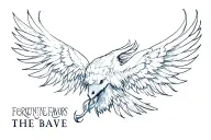 fortune favors the brave tattoo design idea