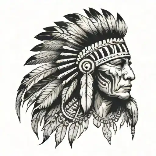 Cherokee Indian tattoo design idea