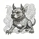 devil dog tattoo design idea