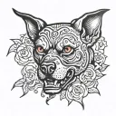 devil dog tattoo design idea