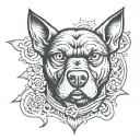 devil dog tattoo design idea