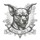 devil dog tattoo design idea