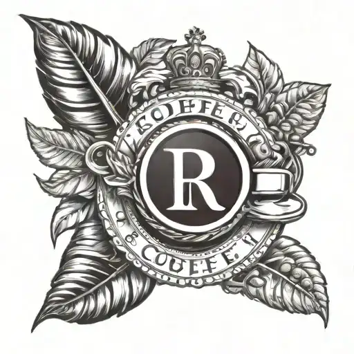 Incorporate coffee beans and a luxurious Rolls Royce logo into a tattoo design to represent the client's love for coffee and their millionaire status tattoo design idea