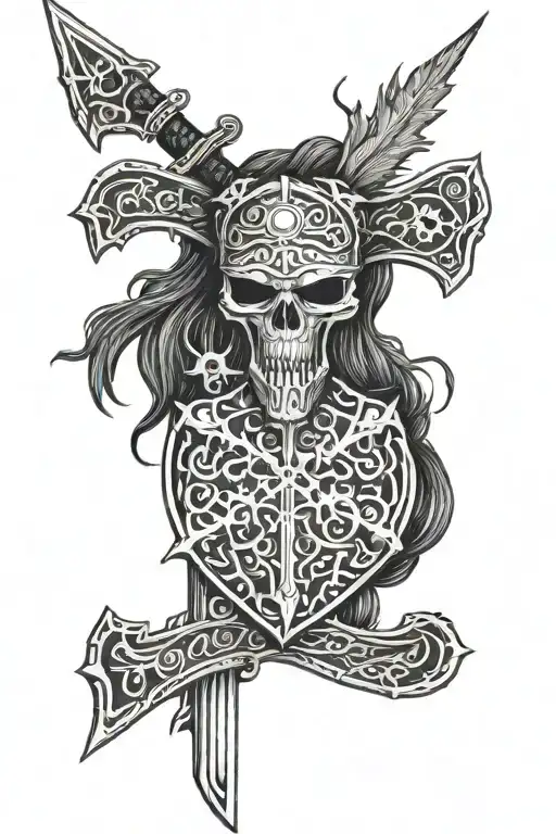 Scottish, claymore, hag tattoo design idea
