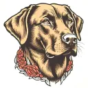 chocolate lab tattoo design idea