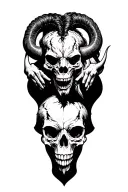 Minataur Holding Skull tattoo design idea