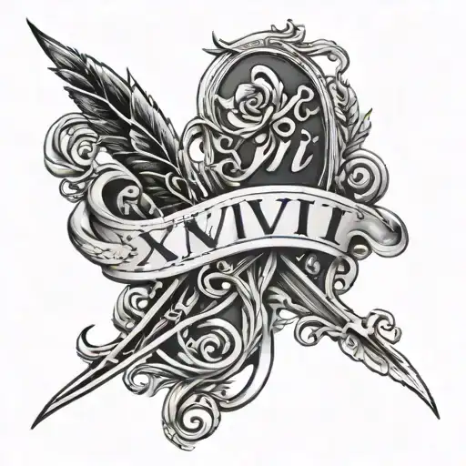 "XXVI·II·MMXXII" with the word "always" in script underneath it tattoo design idea