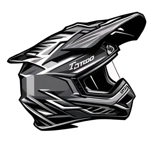 Motocross Helmet tattoo design idea