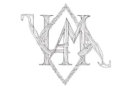 A tattoo with large letters "L" and "M", smaller "A", A and "T" woven into the background of the design. tattoo design idea