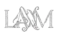 A tattoo with large letters "L" and "M", smaller "A", A and "T" woven into the background of the design. tattoo design idea