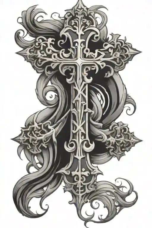 cross cool design tattoo design idea