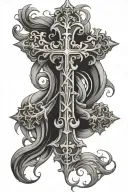 cross cool design tattoo design idea