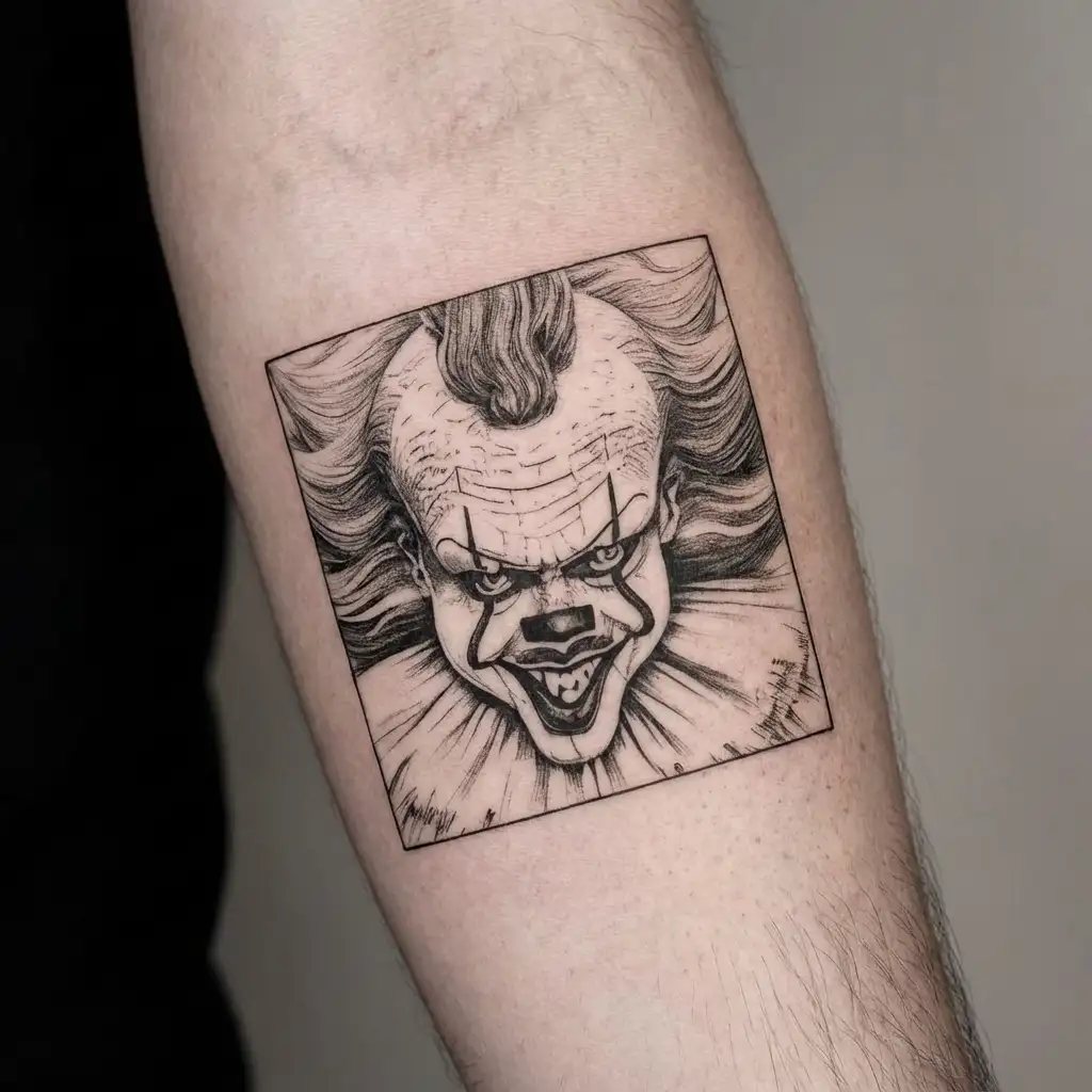 pennywise tattoo design idea