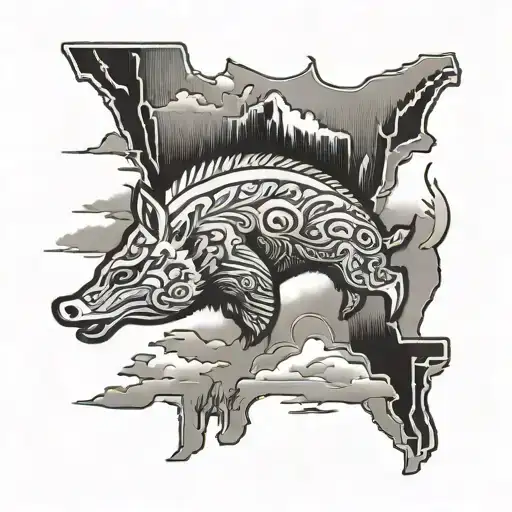 arkansas and Alaska  tattoo design idea