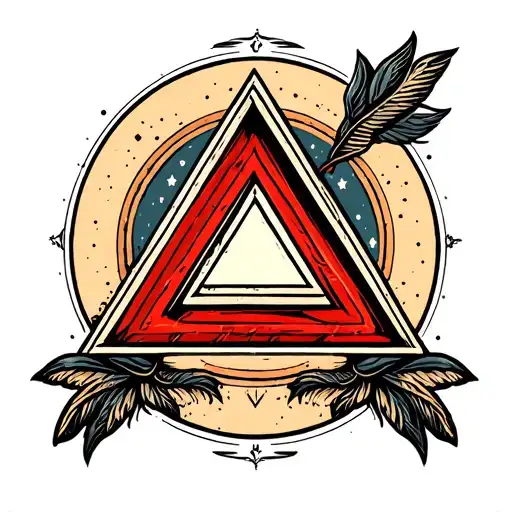 aa symbol of a triangle in side a circle tattoo design idea