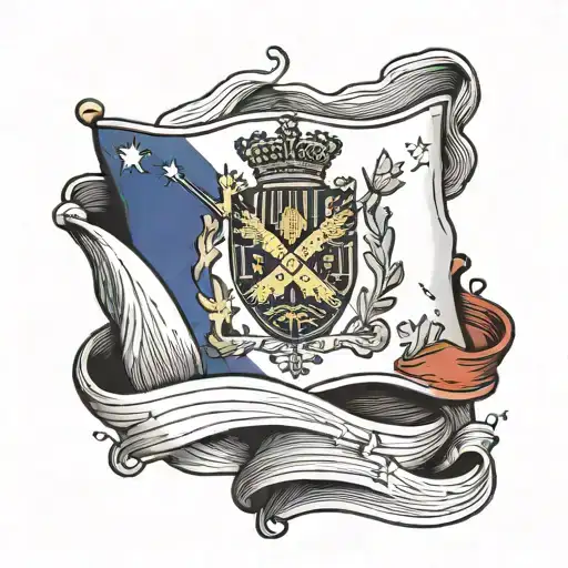 arm band with philippine flag incorporated with quebec and canada logo tattoo design idea