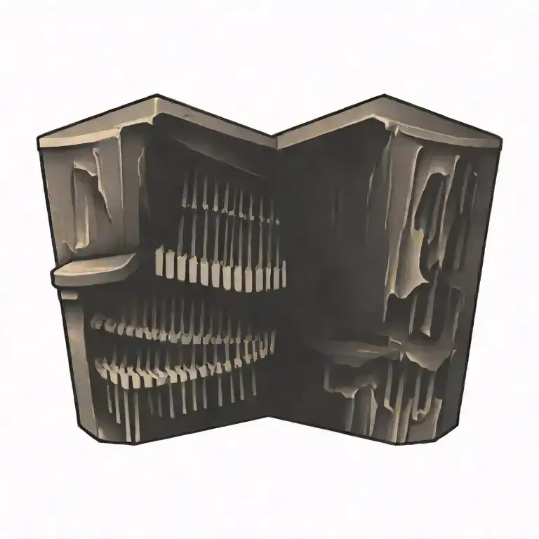 Piano tattoo design idea