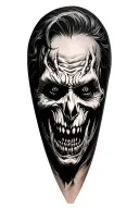 horror, movie theme villains leg sleeve tattoo with sinister silent hill evil dead  tattoo design idea