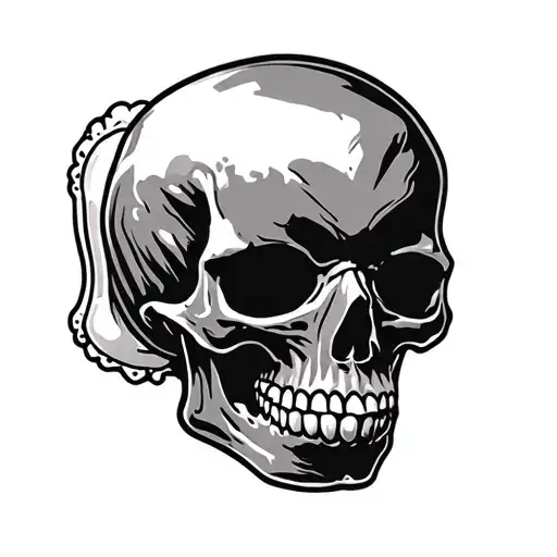 skull beer tattoo design idea