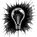 broken lightbulb tattoo design idea