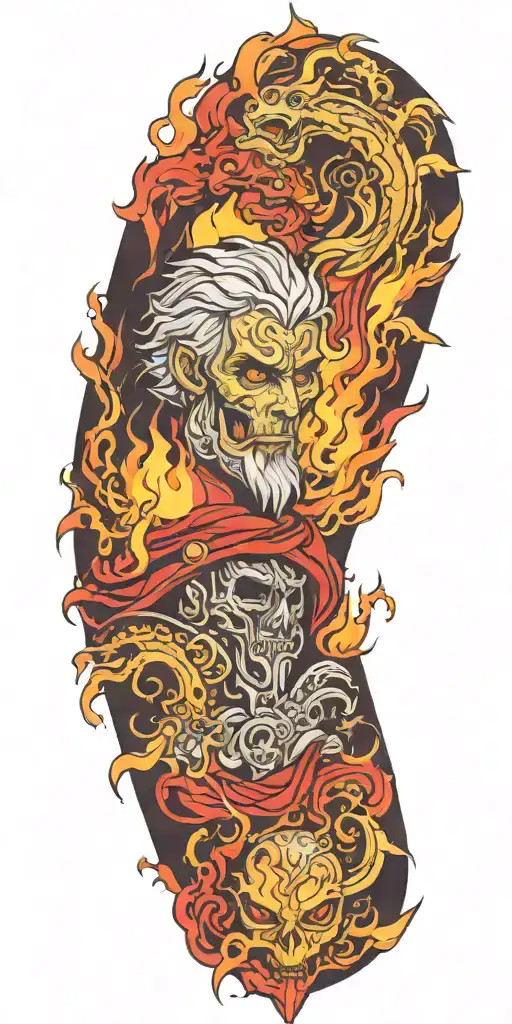 Dante Infernos levels of hell tattoo design idea