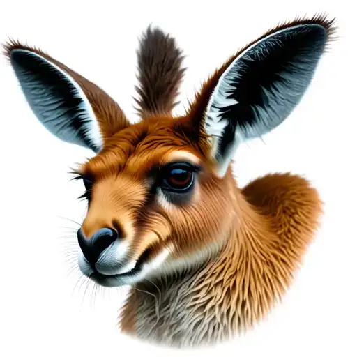 albino kangaroo with 1939-2025 tattoo design idea