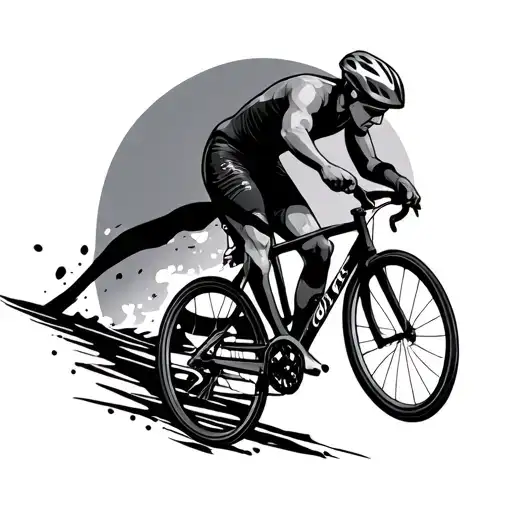 swim bike and run tattoo design idea