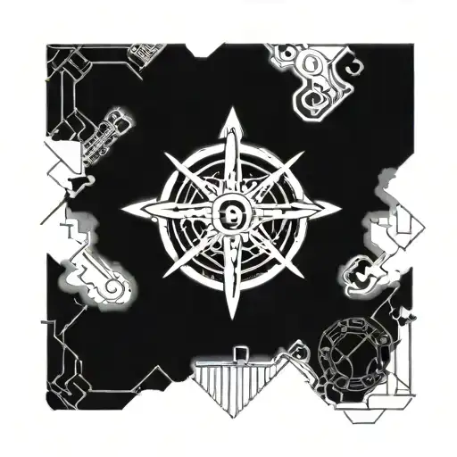 pirate with a compass tattoo design idea