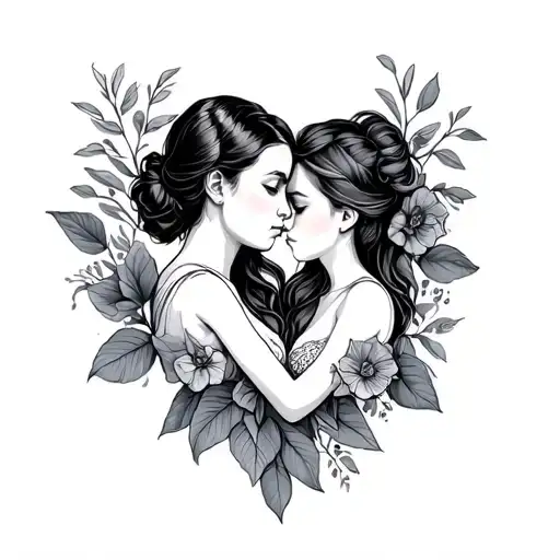 Mother Son Matching tattoo design idea