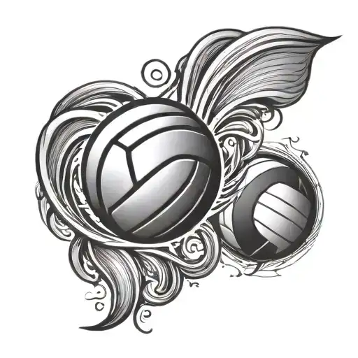 volleyball tattoo design idea
