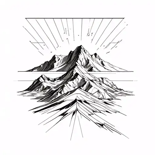table mountain Cape Town jets tattoo design idea