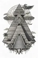 Aztec Pyramid tattoo design idea