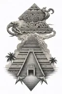 Aztec Pyramid tattoo design idea