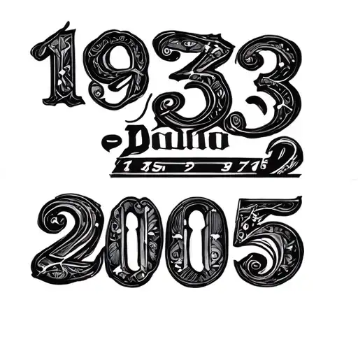 "1933-2005" Domino tattoo design idea