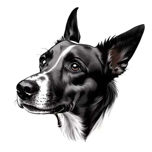 Memorial Dog tattoo design idea