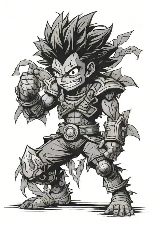 Dark Deku tattoo design idea