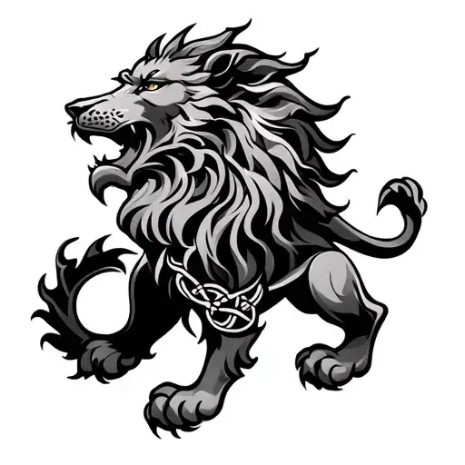 Celtic Lion tattoo design idea