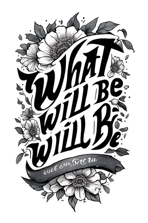 "What will be will be" que sera sera tattoo design idea