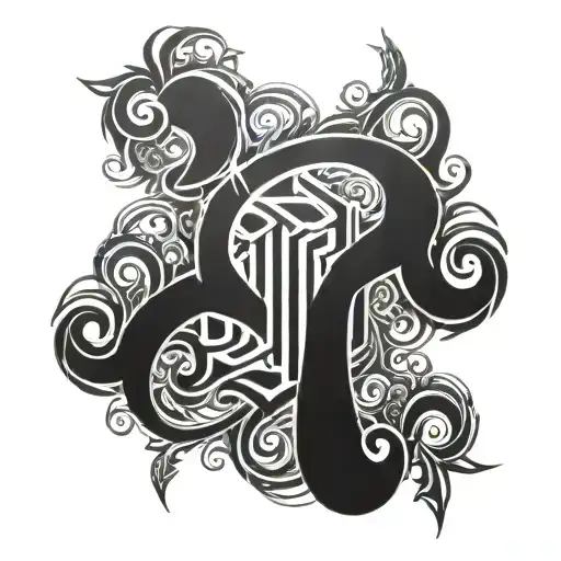 Ambigram writing tattoo design from Samael and Alone writings tattoo design idea