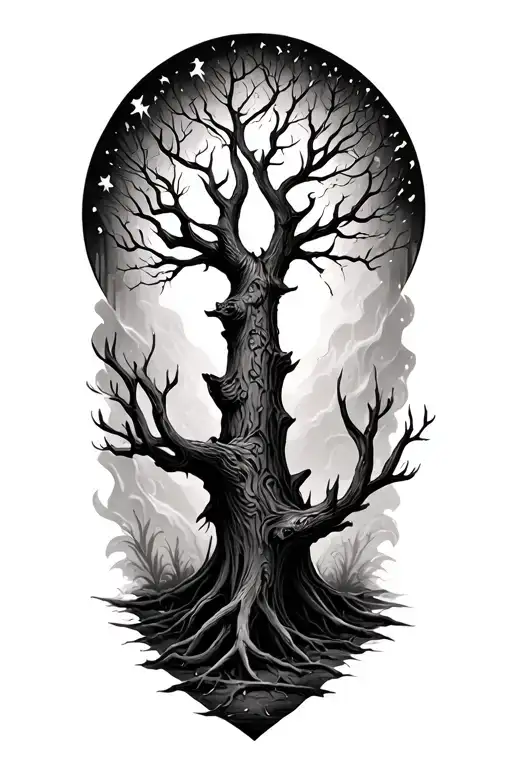 tree, autism , hunting irish tattoo design idea