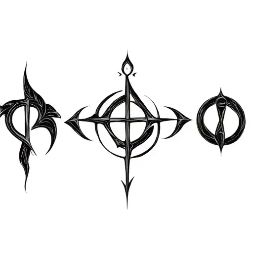 bind runes protection wealth physic power and creativity tattoo design idea