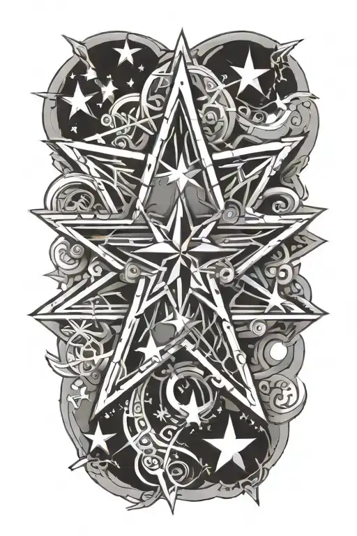 Geomatric Star Graffiti 14 Alaska yukon Vancouver Map Snow Skeleton tattoo design idea