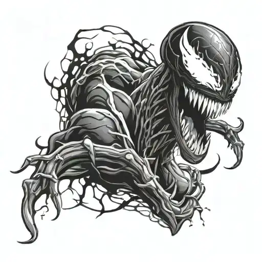 venom marvel tattoo design idea