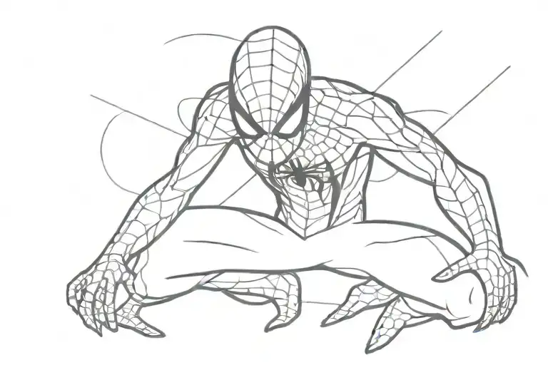 0511 mit spiderman logo tattoo design idea
