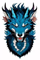 Dragon Wolf tattoo design idea
