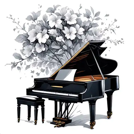 Grand Piano tattoo design idea