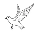 swallow flying tattoo design idea