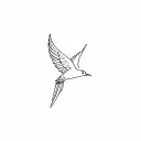 swallow flying tattoo design idea