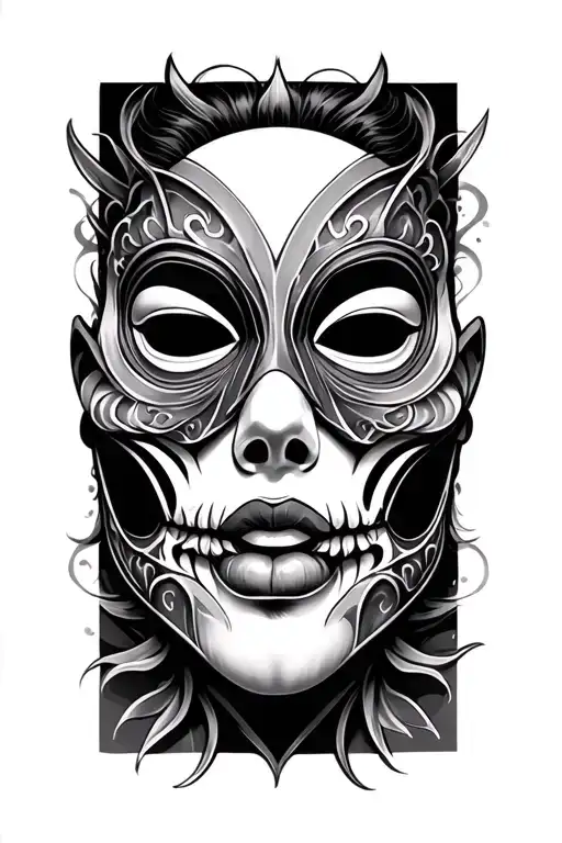 omni Mask tattoo design idea